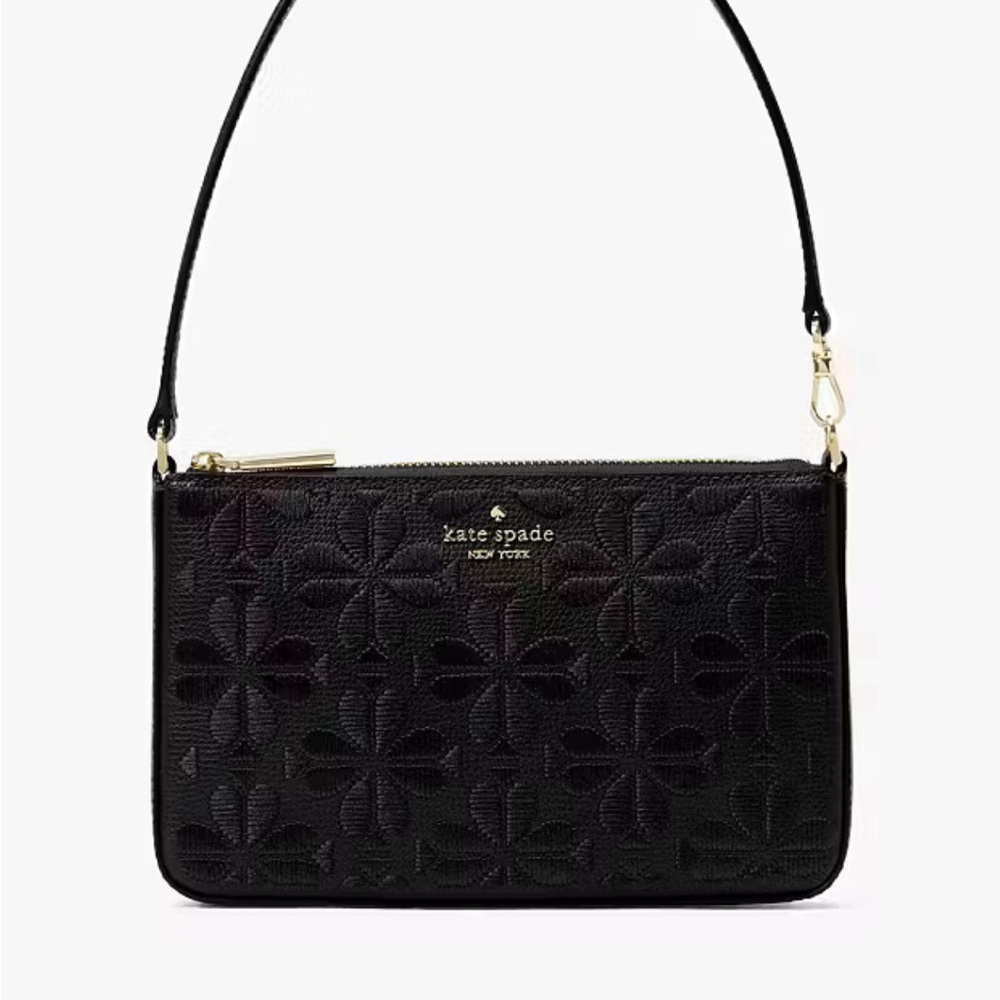 Kate Spade Spade Flower embroidered convertible wristlet
